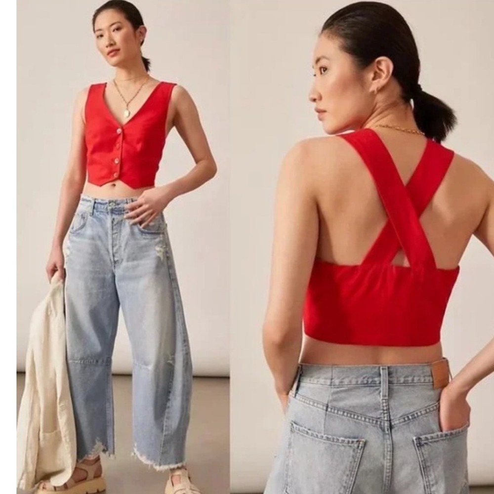 Anthropologie Mare Mare X
Vest Top Red Size Medium‎